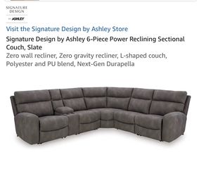 Gray electric sectional