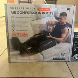 New Never Opened Sharper Image Massage Gun And Compression Boots 