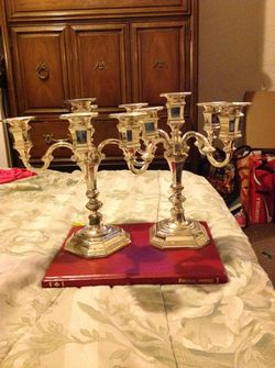 Set of 2 godinger silver candelabras