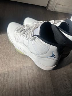 Air Jordan 11 White and Navy Sneakers