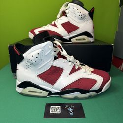 Air Jordan 6 Retro “Carmine” USED Size 8 OG ALL CT8529-106