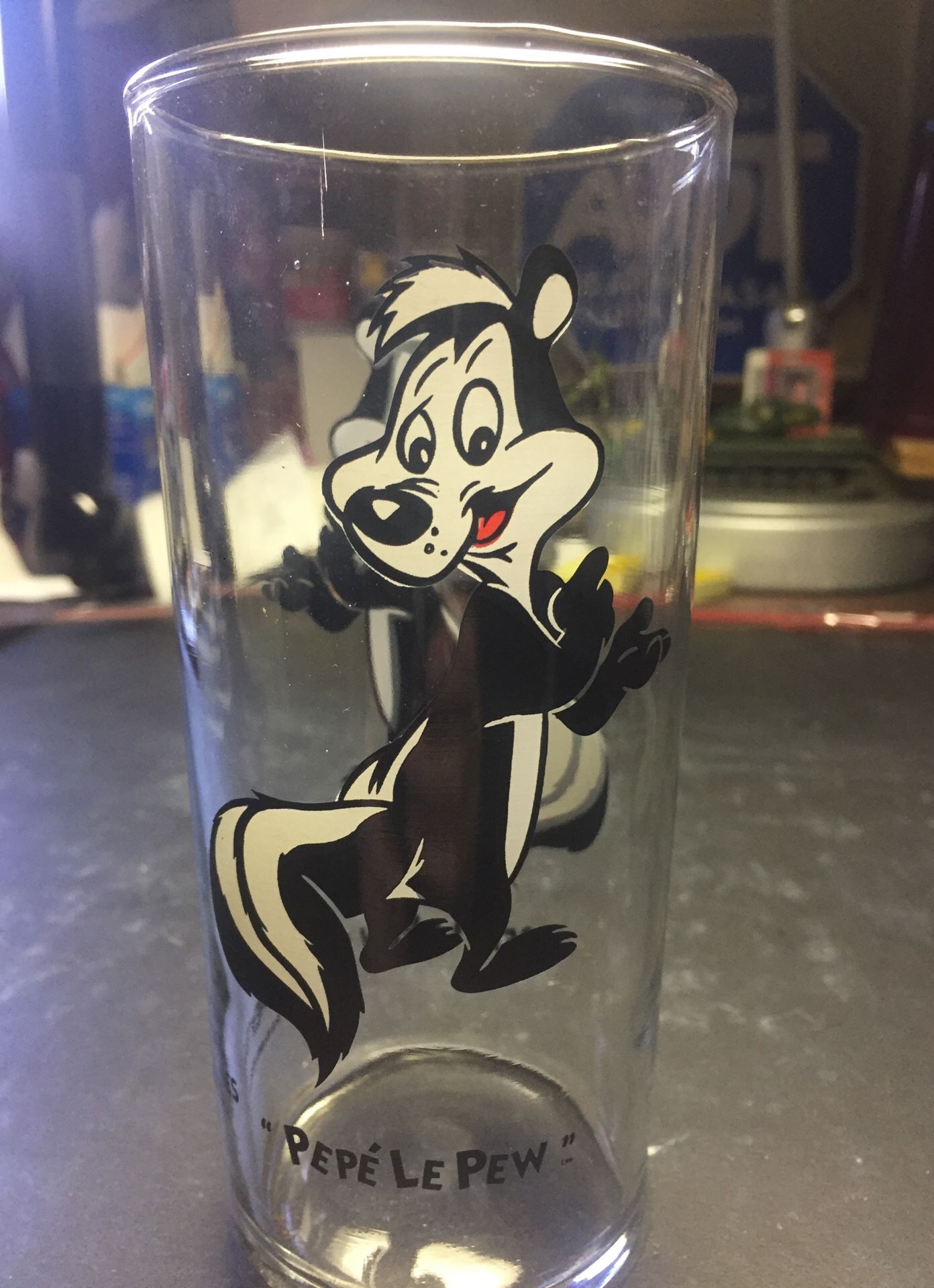 Pepe Le Pew drinking glass!