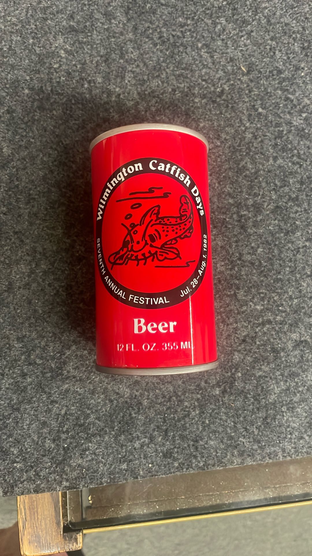 Vintage Wilmington Catfish Days 1982 Empty Beer Can Fish Festival