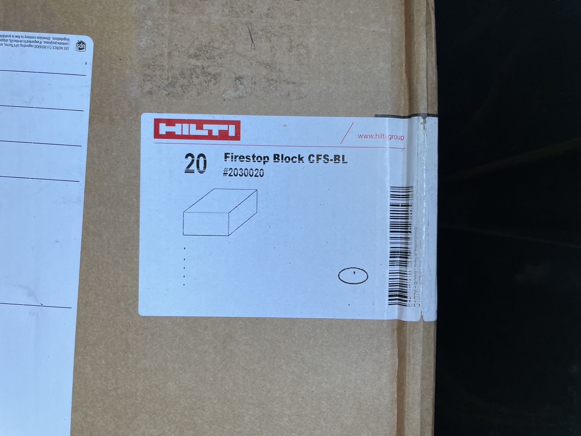 20 Hilti Firestop Blocks