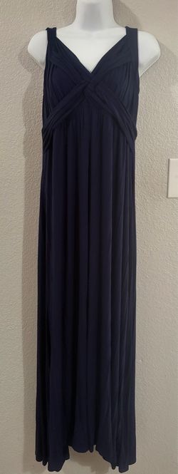 Navy Blue Sleeveless Maxi Dress