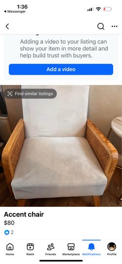 Chair with cane