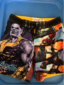 Avengers swim trunks size 4/5