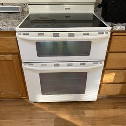 White Maytag Double Oven