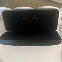 Ralph Lauren Black Leather Embossed Sunglass Case