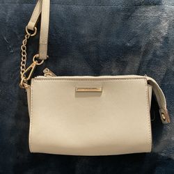 Light Blue Leather Wristlet 