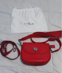 COACH WILLOW SADDLE BAG RUBY
