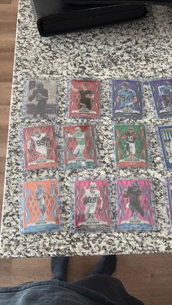 Football cards cased