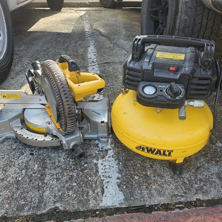 Dewalt Miter Saw + Compresor