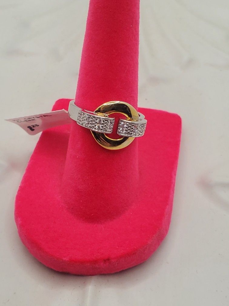 Gold Over Silver Ring