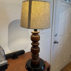 Vintage Wooden Table Lamp