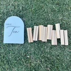 custom table number plates 1-10