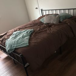 Queen Sized Bed frame W/ Mattress