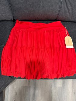 Blogilates Red Ruffle Skort 3X