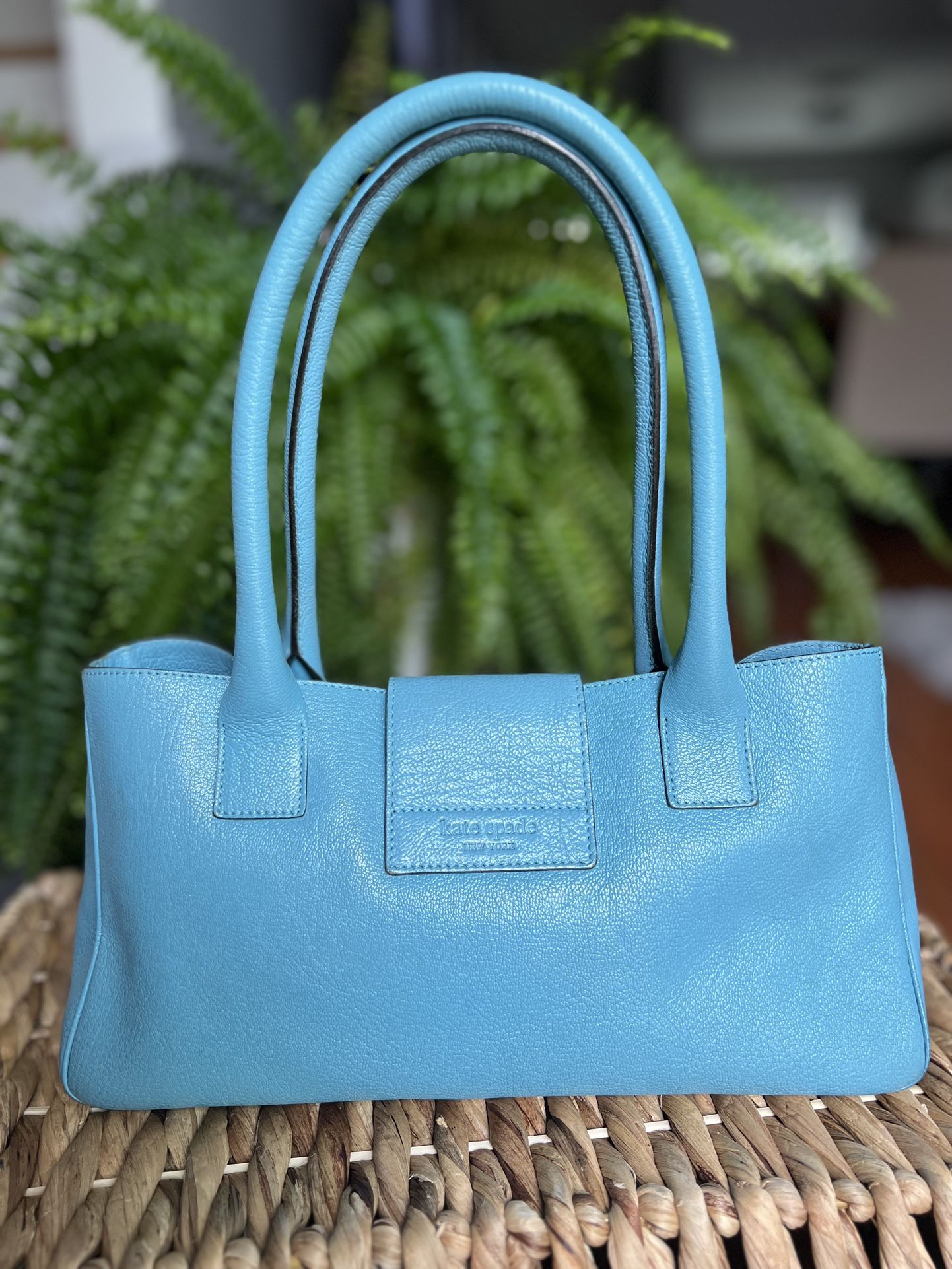Kate Spade Leather Shoulder Bag In Turquoise