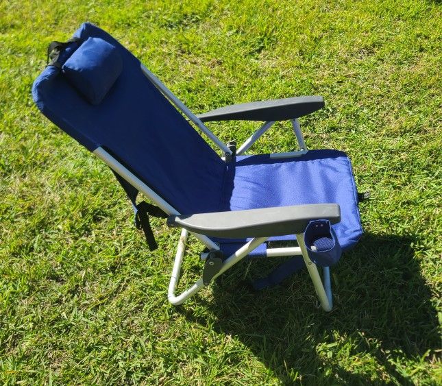 Backpack Beach Chair , Adjustable Positions 