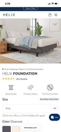 King size bed foundation