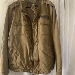 Men’s Jacket Almost New Looks Great Brand Levis Color Medium Brown (Original)