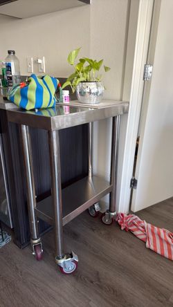 stainless steel side bar table