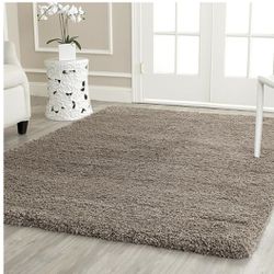 SAFAVIEH California Shag Collection Area Rug - 6'7" x 9'6", Taupe,(SG151-2424) (From a No-Pet Home)