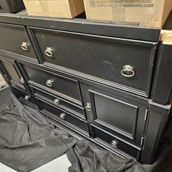 Black-Brown Dresser - Needs Repair