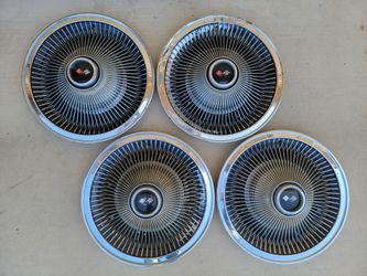 1968 to 1974 Chevrolet Corvette Heavy Turbine Wheelcovers Hubcaps Set 4