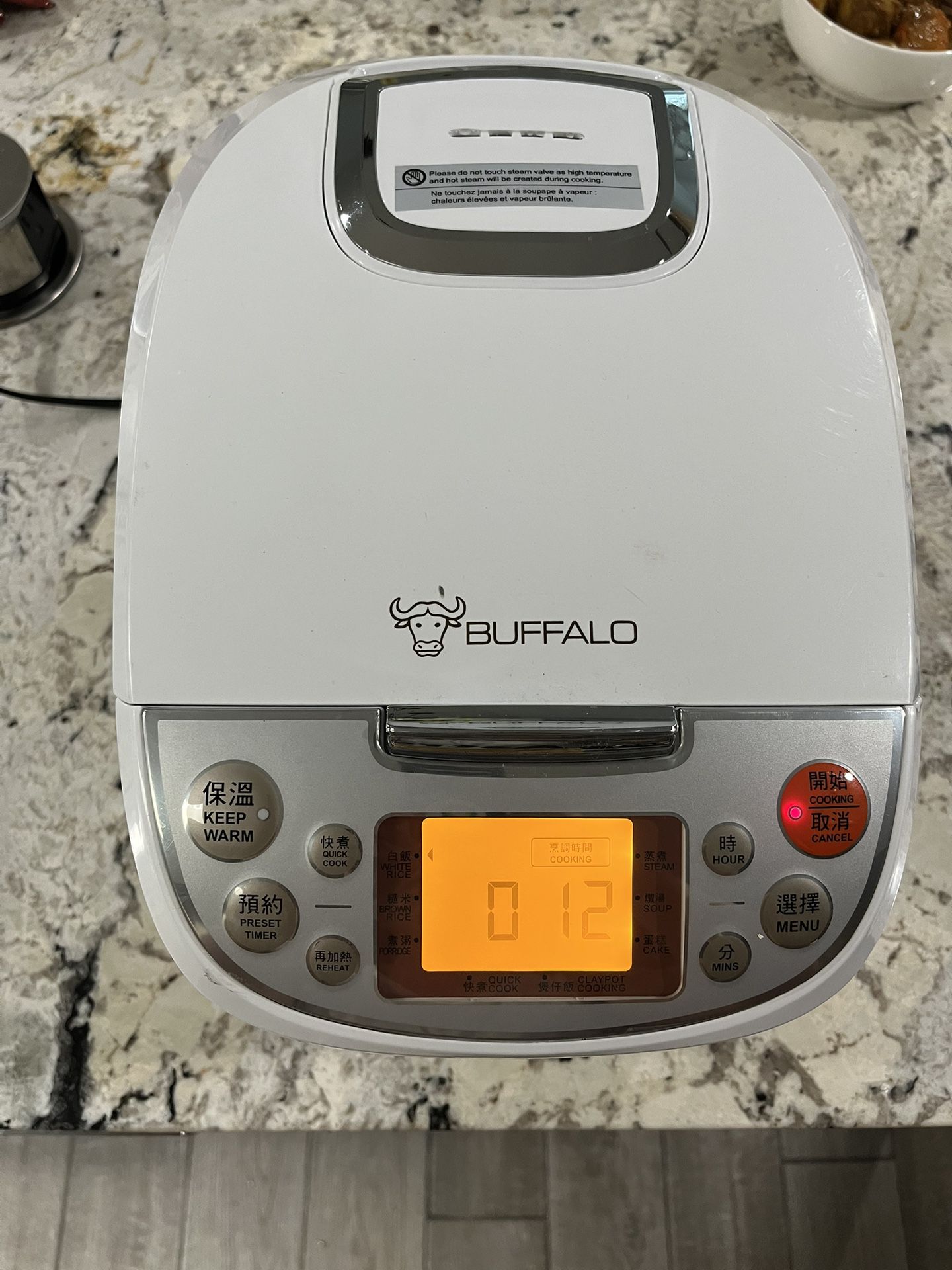 Cooking rice with the Buffalo Smart Cooker 