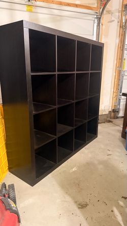 Black 4x4 Cube Storage Shelving Unit