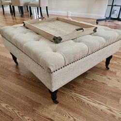 34 Inches Ottoman With The Storage Inside