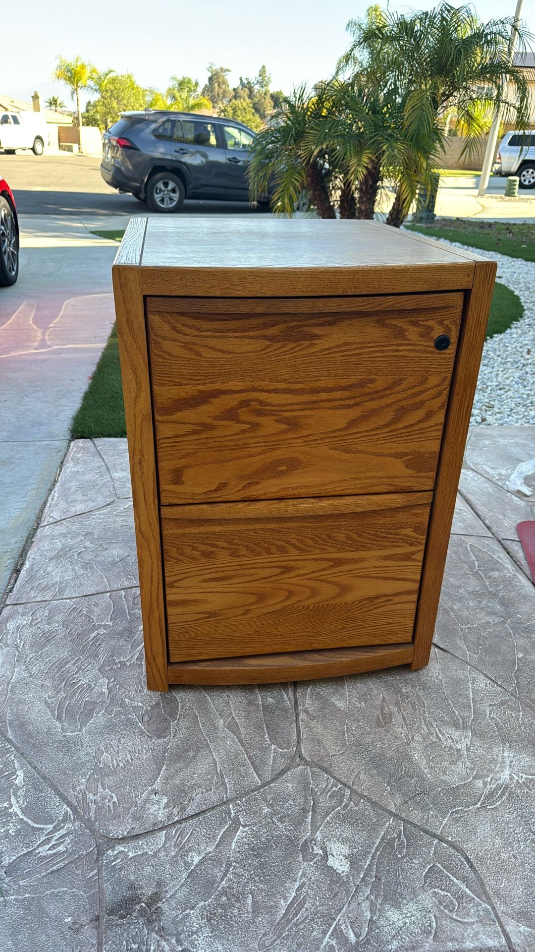 Wooden 2 Drawer File Cabinet 