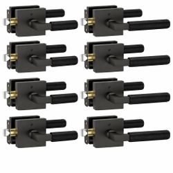 Asidrama 8 Pack Black Privacy Door Handles, Door Lever With Door Knobs Indoor For Bedroom Or Bathroom, Heavy Duty Door Handles Interior With Locks For