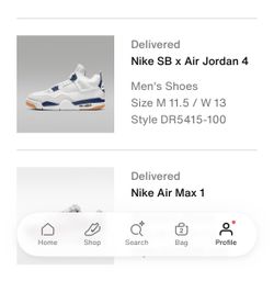 Jordan 4 SB Navy 11.5