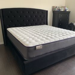 New In Box King Bed Frame With Mattress (Read Description Below)