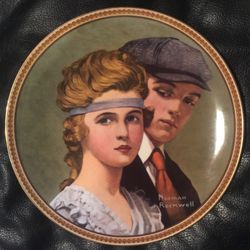 Norman Rockwell Limited 1st Edit Collectors Fine China Plate Meeting On The Path
