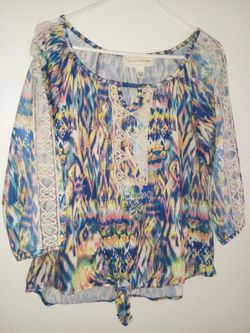 Colorful boho top L