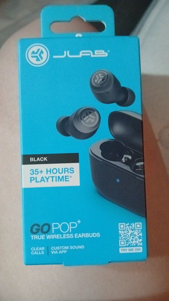Black JLAB GoPOP Wireless Earbuds