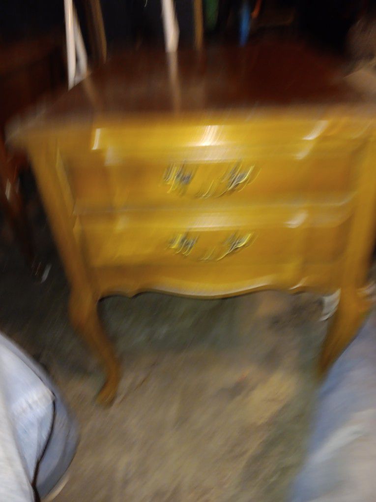 Antique Two Drawer In Table