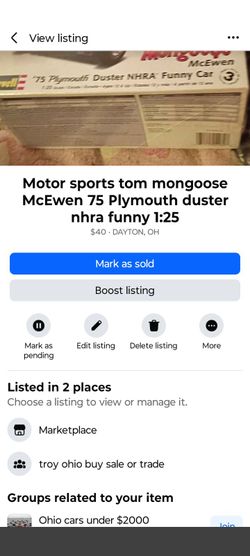 Motor sports Plymouth 75