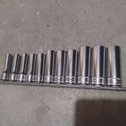 Snap On Tools 3/8 Drive Metric Deep Socket Set (NO SIZE 12)