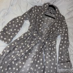 Grey Fuzzy Robe