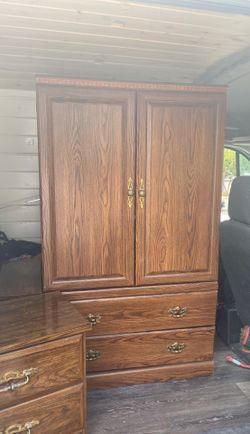 Armoire and two side tables