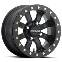 Raceline A71B Mamba 14x7 4x137 Black +10mm Beadlock Utv Wheels