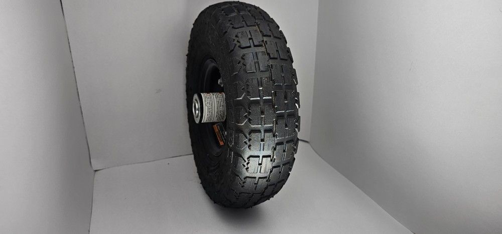 Set Of Two 10 Inch Pneumatic Tire With Black Hub