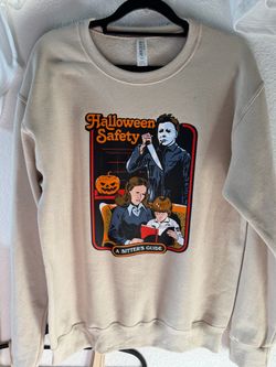 Halloween Safety Graphic Crewneck Sweatshirt