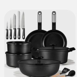 25 piece Carote Ceramic Nonstick Cookware Sets