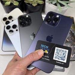 iPhone 14 Pro Max Unlocked Most Colors Available Works  Mexico!, Verizon, AT&T, CRICKET, Tmobile, Metro PCS, INTL+ 14 Day Included Warranty!